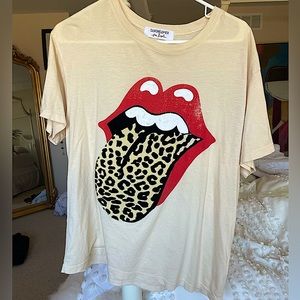 Free people Rolling Stones tshirt